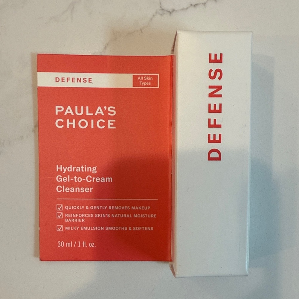 Paula's Choice Coral and White Hydrating Gel-to-Cream Cleanser
